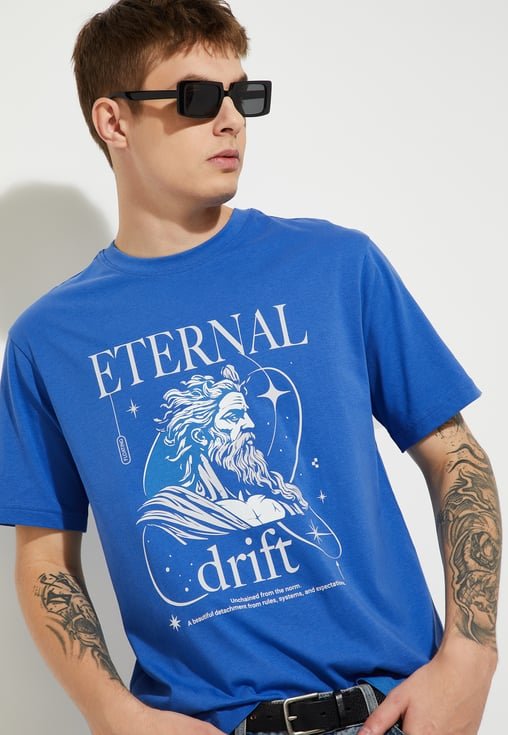 Men T-shirt Blue